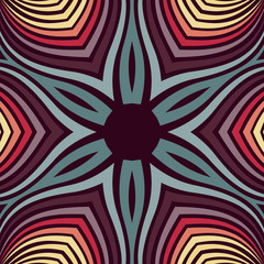 Abstract Swirl decoration with retro color background