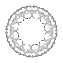 Decorative design element. Patterns with geometric ornament. Circular ornamental symbol. Islam, Arabic and Indian, ottoman motifs. 3D rendering