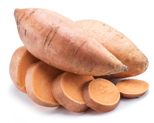 Sweet potato. Isolated on a white background.