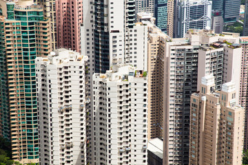 Buildings, Cityscape view from the Peak, Hong Kong