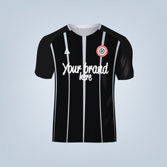 Vector illustration of football t-shirt template