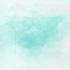 Turquoise watercolor background vector 