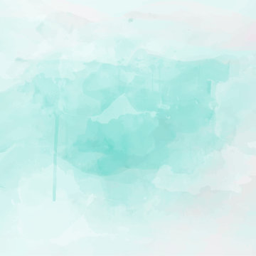 Turquoise watercolor background vector 