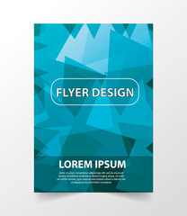 Business vector template is used for log, brochure, reports, title page, banner, book form, advertisement. Abstract blue background with lines format A4. Bright Flyer