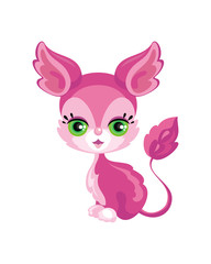 Fototapeta premium Children's colorful image of lovely fantastic animal in cartoon style. Vector illustration