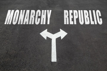 Fototapeta premium Monarchy or republic choice concept