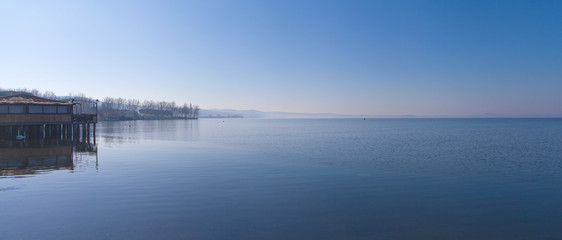 Bolsena lake in the morning