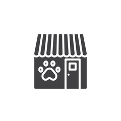 Pet shop icon vector, filled flat sign, solid pictogram isolated on white. Symbol, logo illustration.