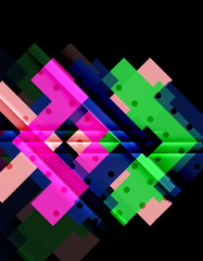 Color arrows on black background