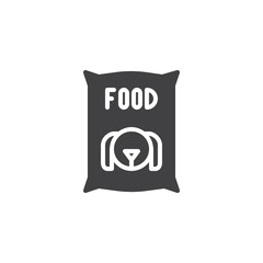 Dog food icon vector, filled flat sign, solid pictogram isolated on white. Symbol, logo illustration.
