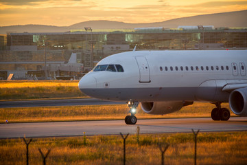 Airplane on the runway