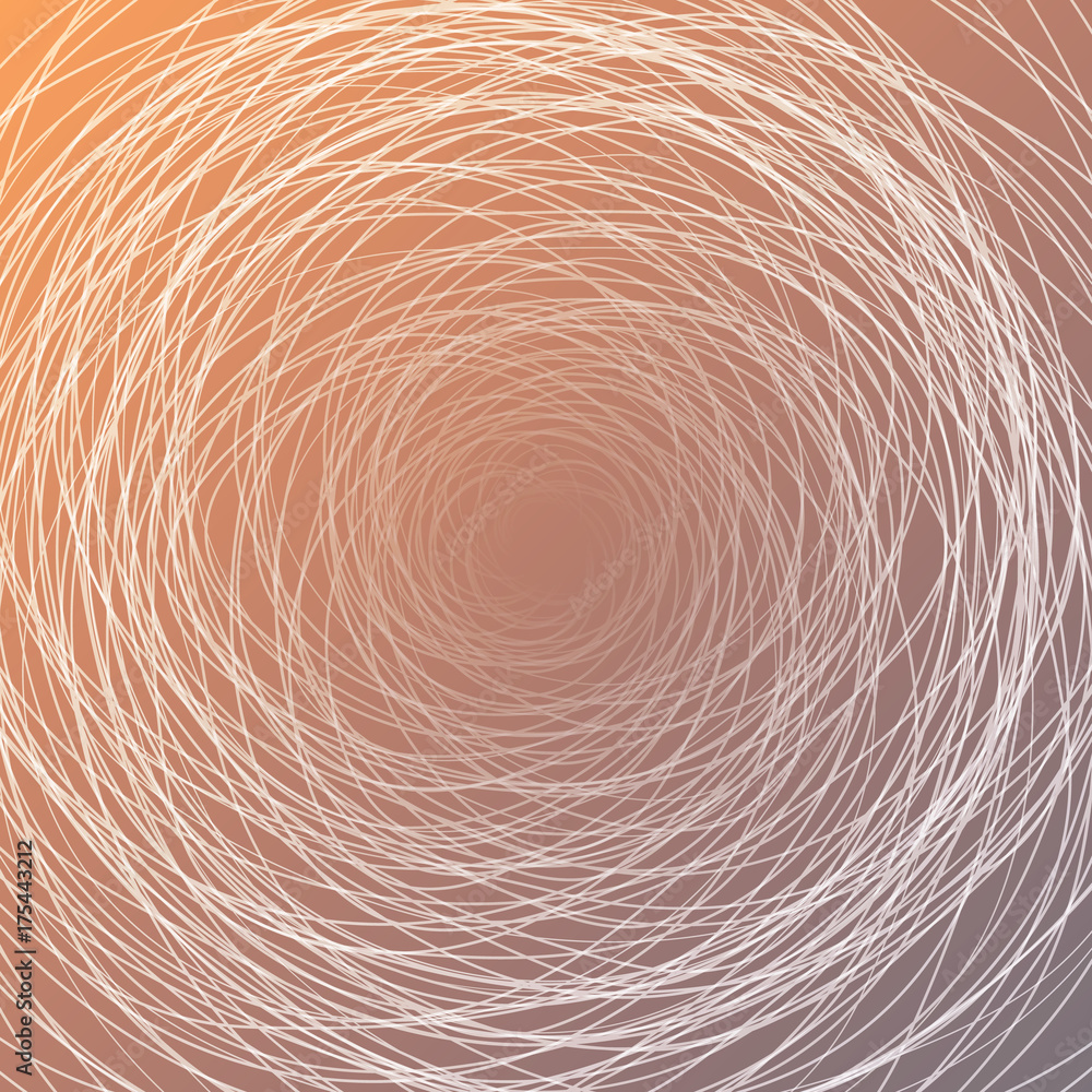 Poster abstract colorful concentric circles pattern on blurred background, vector design