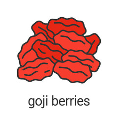 Dried goji berries color icon