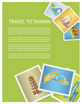 Travel to Taiwan Promotion Poster with Photos