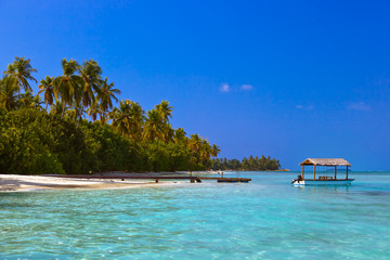 Jetty on Maldives island