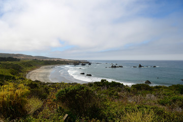 Fototapeta na wymiar Beautiful seascape along the Pacific coast, California, USA