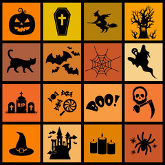 Halloween icon set VECTOR 