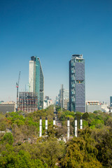 Mexico City skyscrapers on Paseo de la Reforma