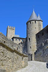 Fototapeta na wymiar Carcassonne,Ciudad amurallada de interés cultural y arquitectónico 