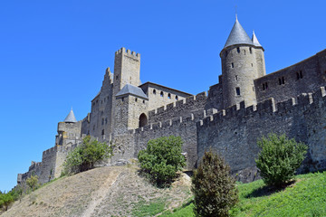 Fototapeta na wymiar Carcassonne,Ciudad amurallada de interés cultural y arquitectónico 