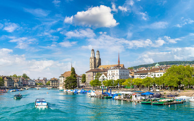 Naklejka premium Historical part of Zurich, Switzerland