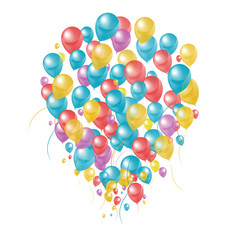 Beauty colorful balloons for your design. Isolated flying air balloons. EPS10 vector art