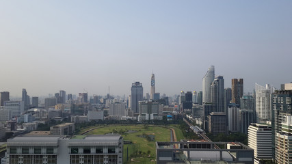View of the buildings in Bangkok City.