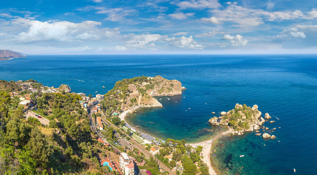 Island Isola Bella in Taormina, Italy