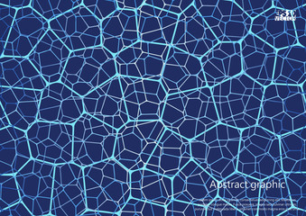 Geometric abstract background with connected line and dots. Structure molecule and communication. Scientific concept for your design. Medical, technology, science background. Eps10 Vector illustration