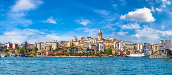 Papier Peint photo Lavable la Turquie Tour de Galata à Istanbul, Turquie