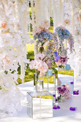 Wedding decor of beautiful flowers