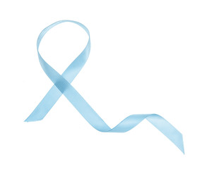 Blue ribbon symbol awareness  about Prostate Cancer