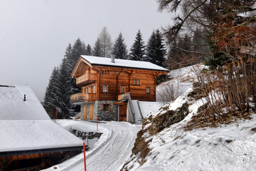 Winter Alpine landscape