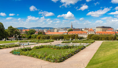 Belvedere garden in Vienna, Austria - obrazy, fototapety, plakaty
