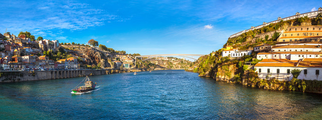 Panoramic view of Porto - obrazy, fototapety, plakaty
