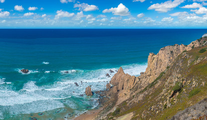 Atlantic ocean coast in Portugal