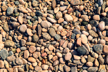 The texture of pebbles.