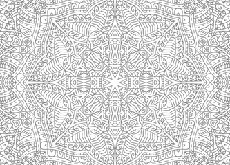 Black and white abstract outline pattern