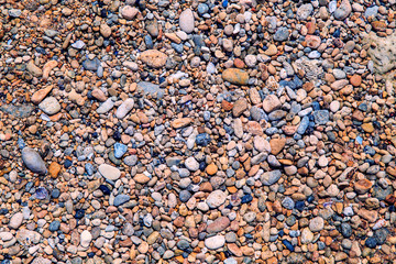 The texture of pebbles.