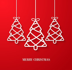 Hanging paper Christmas tree.