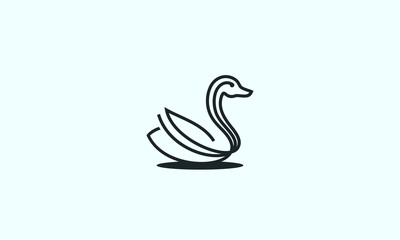 Duck line art minimalist