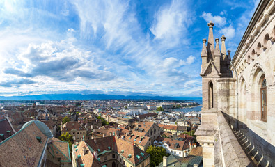 Obraz premium Panoramic view of Geneva