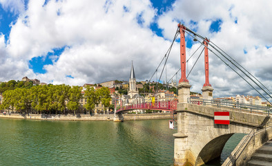 Obraz premium Footbridge in Lyon, France