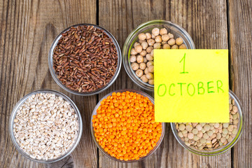 Concept of the World Vegetarian Day, October 1