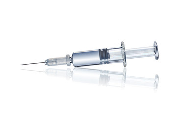 Medical syringe isolated