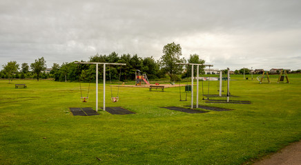 Children playground in Westfield public park in Aberdeen, Scotland