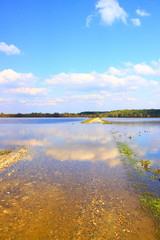 Flooded road, Nature park Lonjsko polje, Croatia