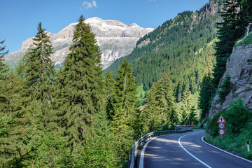 Mountain road in Dolomites