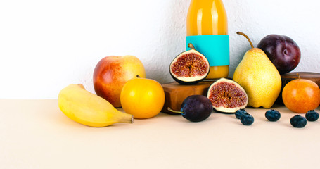 Multivitamin juice with organic fruits.