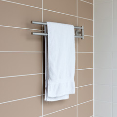 Towel rack in a modern bathroom